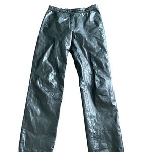 Vintage High Rise Black leather pants